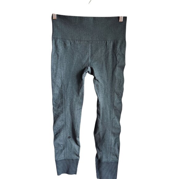 Lululemon Pants Women's Green 6 Ebb and Flow II Crop Leggings - Picture 5 of 8